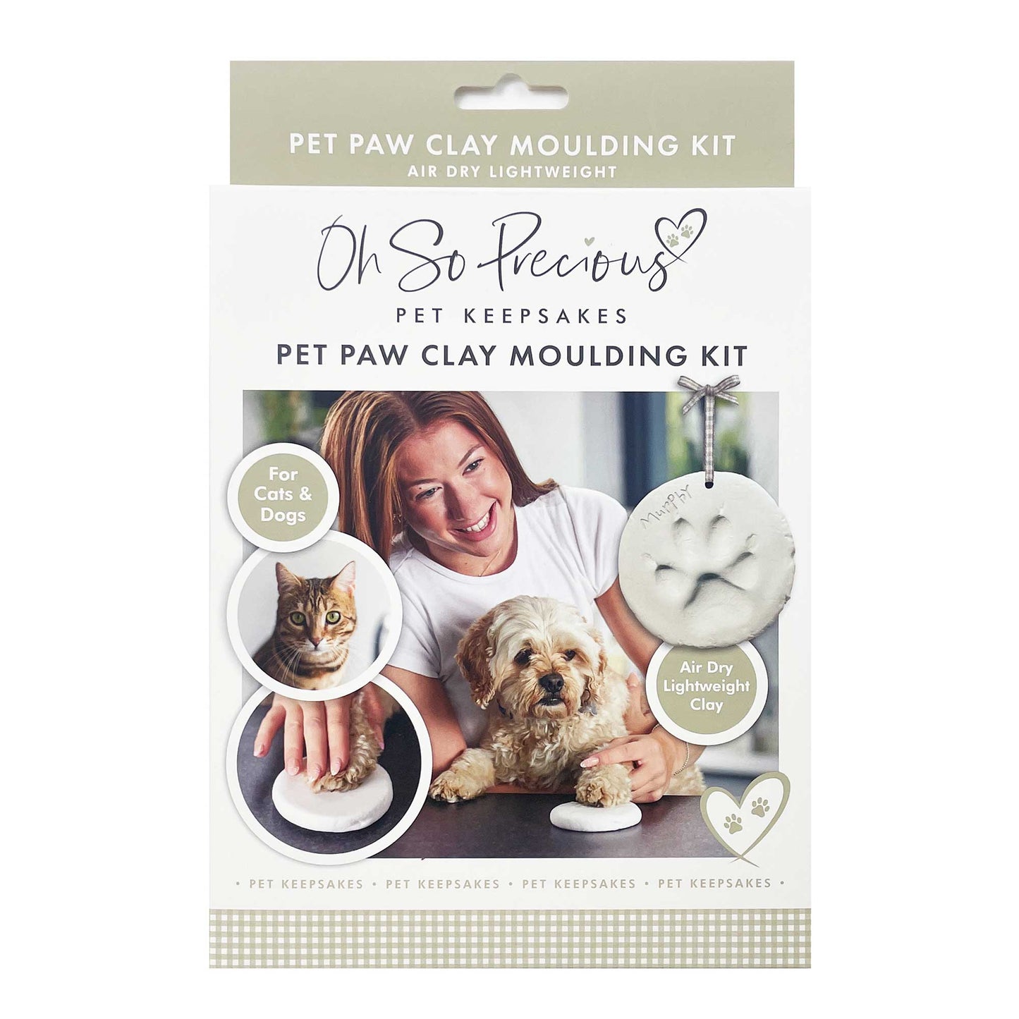 Clay Pet Paw Impression Moulding Kit - Oh So Precious