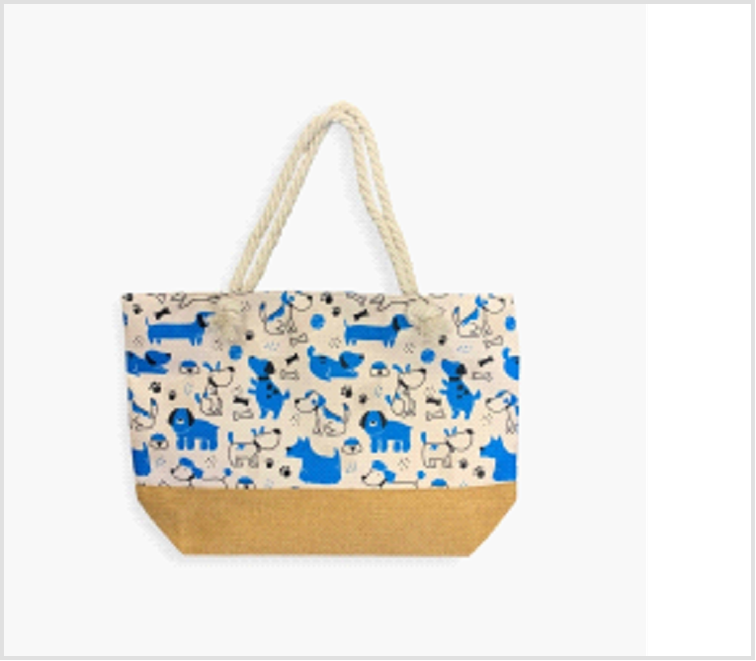 Dog design beach bag