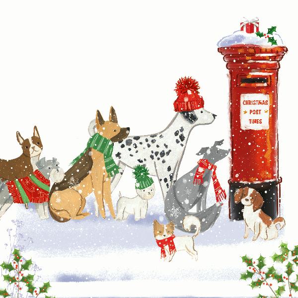 Canine Postal Service Christmas card