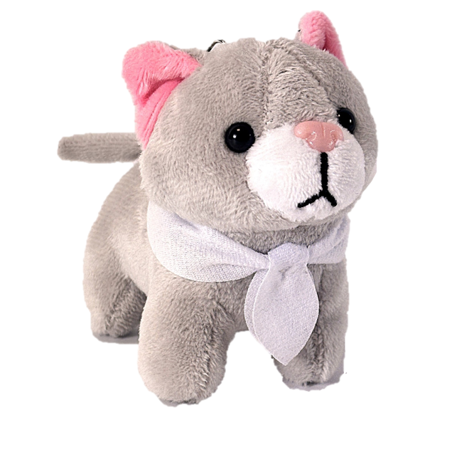 Blue Cross plush cat keyring