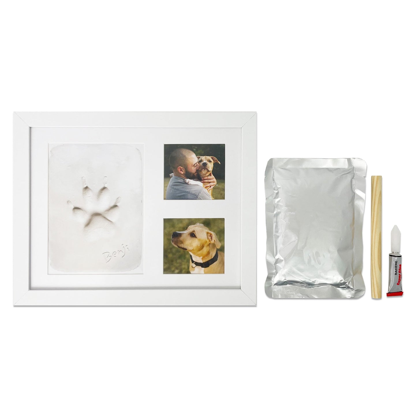 Paw Print Clay Mould & Photo Frame Kit - Oh So Precious