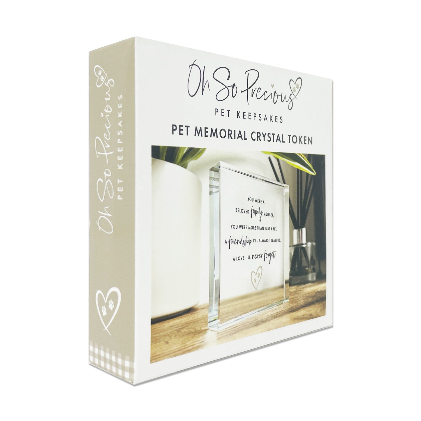 Pet Memorial Crystal Token - Oh So Precious