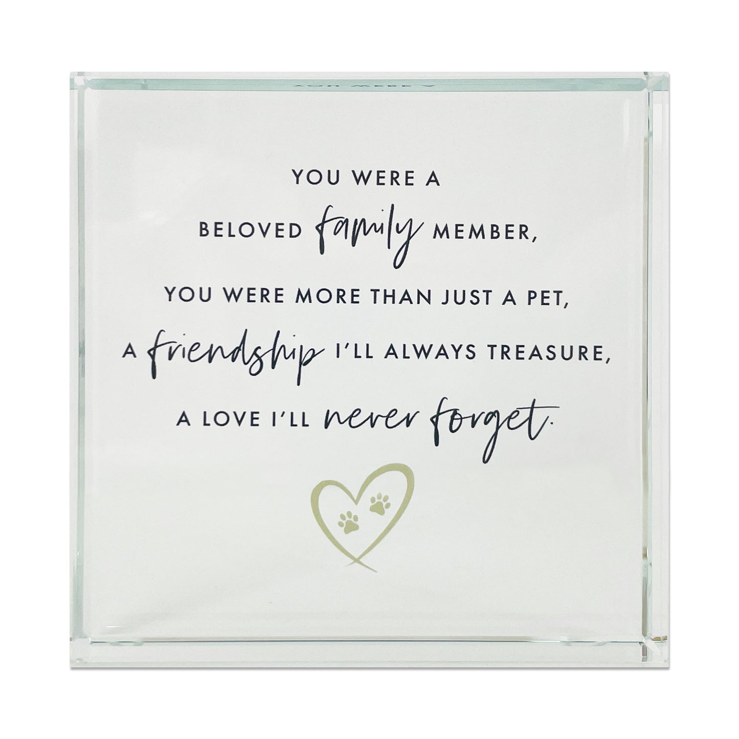 Pet Memorial Crystal Token - Oh So Precious