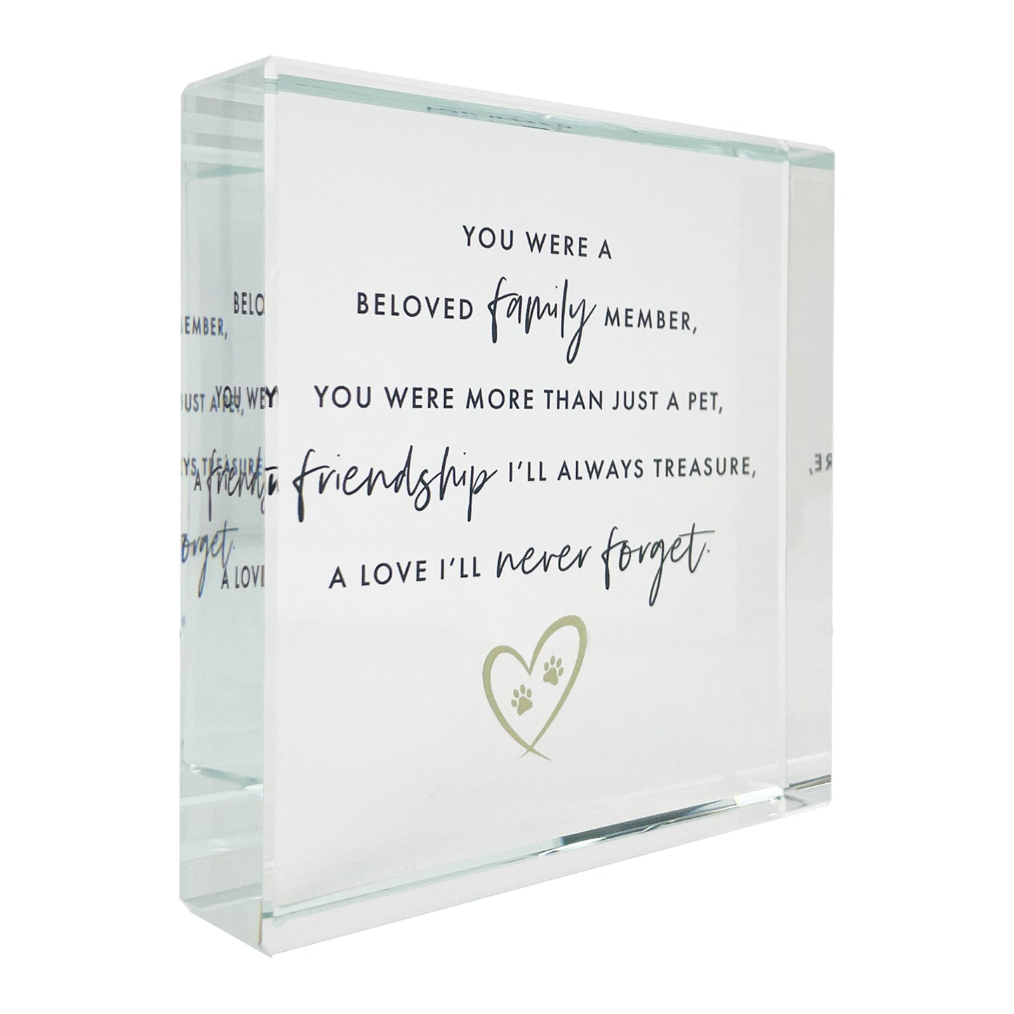 Pet Memorial Crystal Token - Oh So Precious