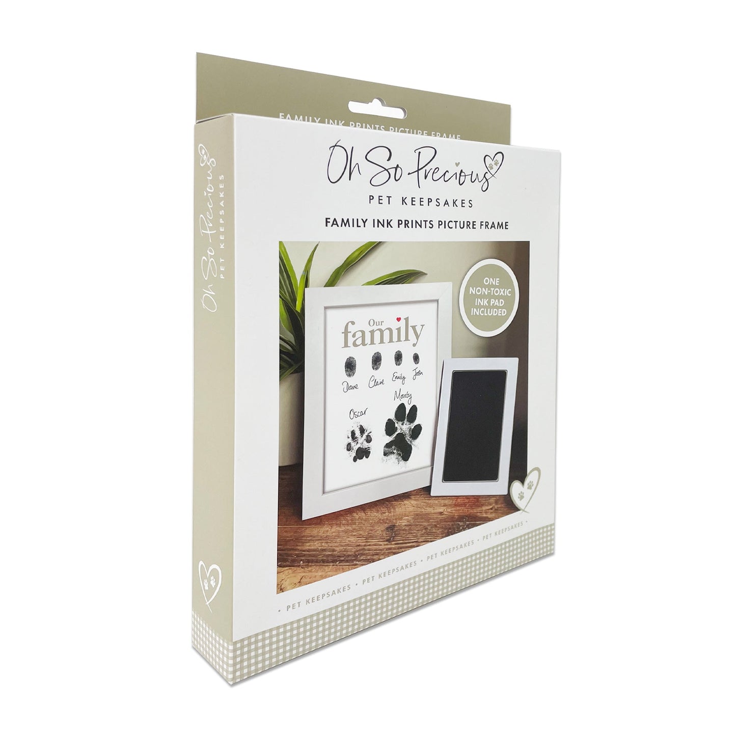 Framed Family Finger/Paw Print Frame With Ink Kit - Oh So Precious