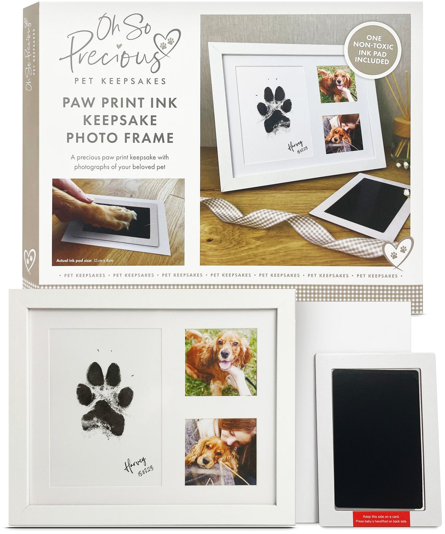 Paw Print Ink Keepsake Photo Frame Kit - Oh So Precious