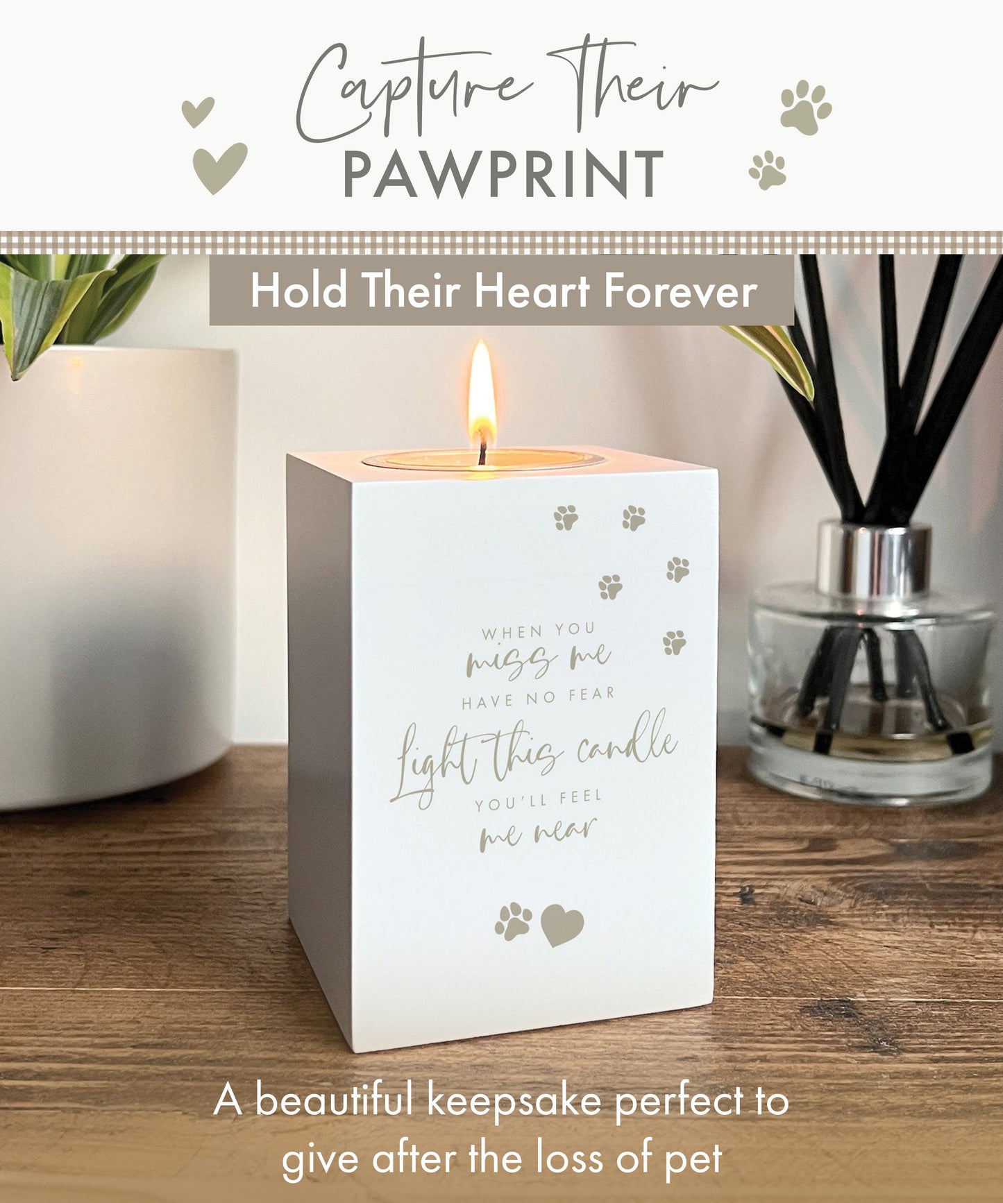 Pet Memorial Tea Light Holder - Oh So Precious