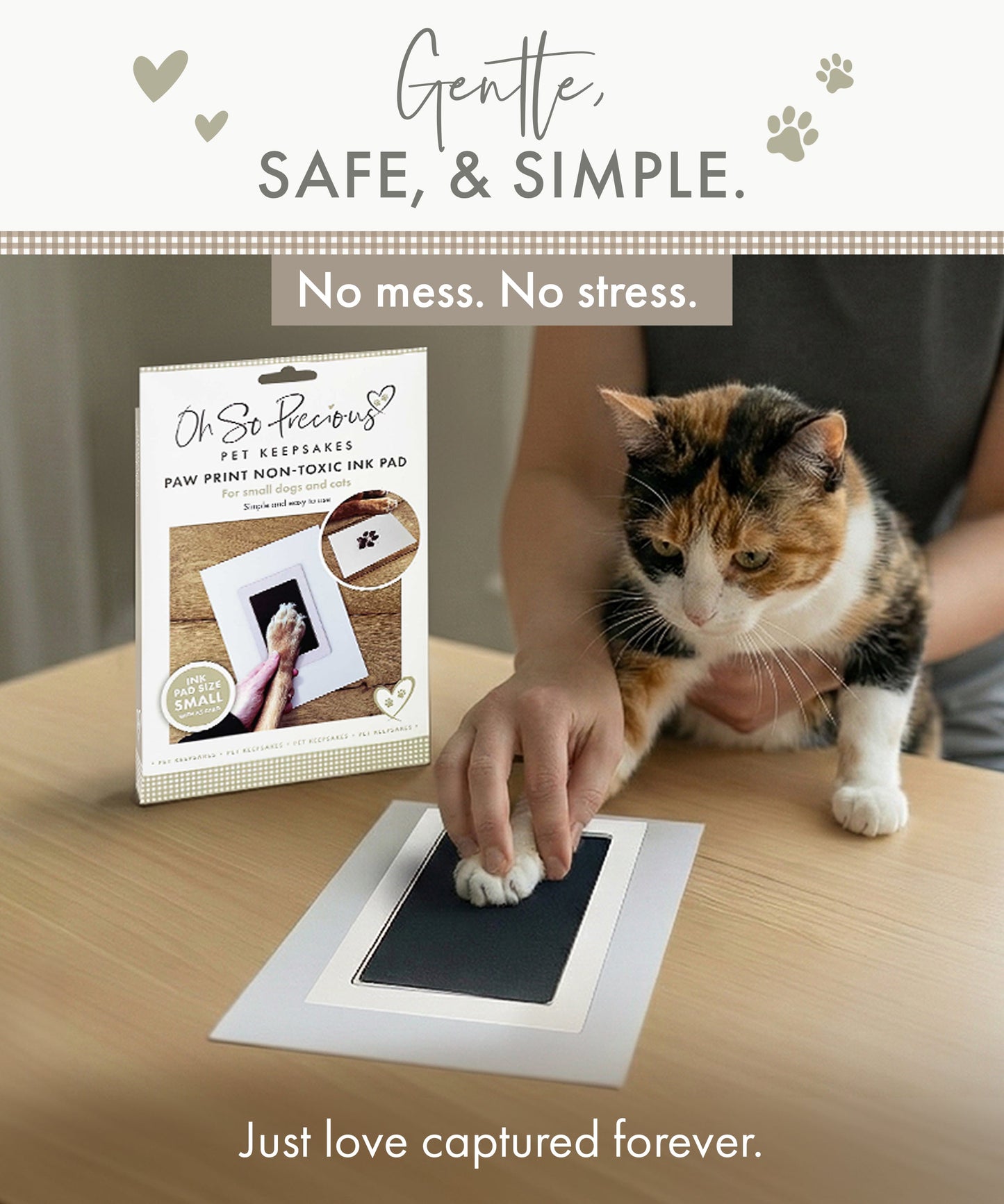Pet Safe Non-toxic Paw Print Ink Pad Kit - Oh So Precious