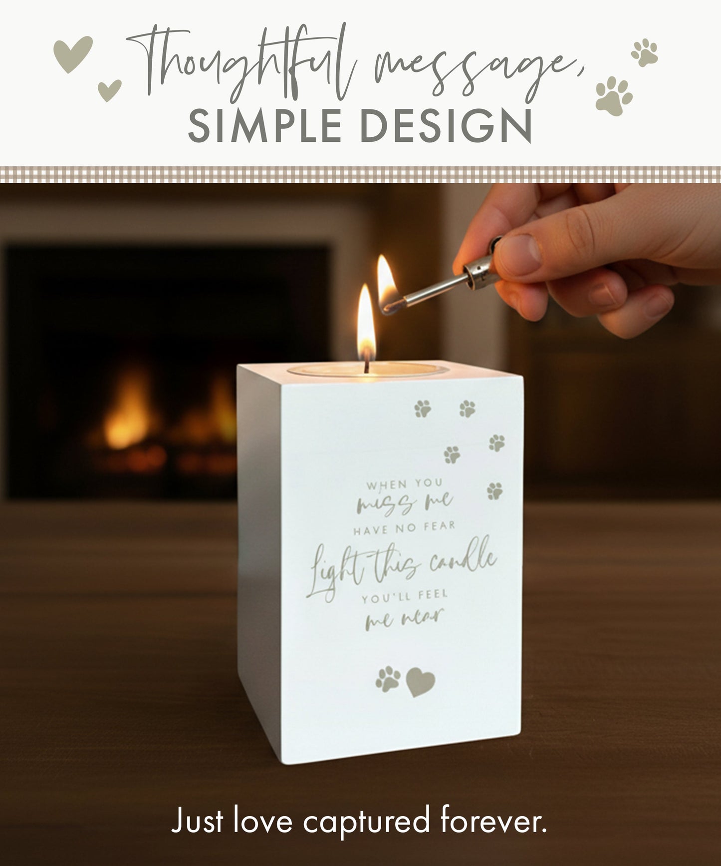 Pet Memorial Tea Light Holder - Oh So Precious