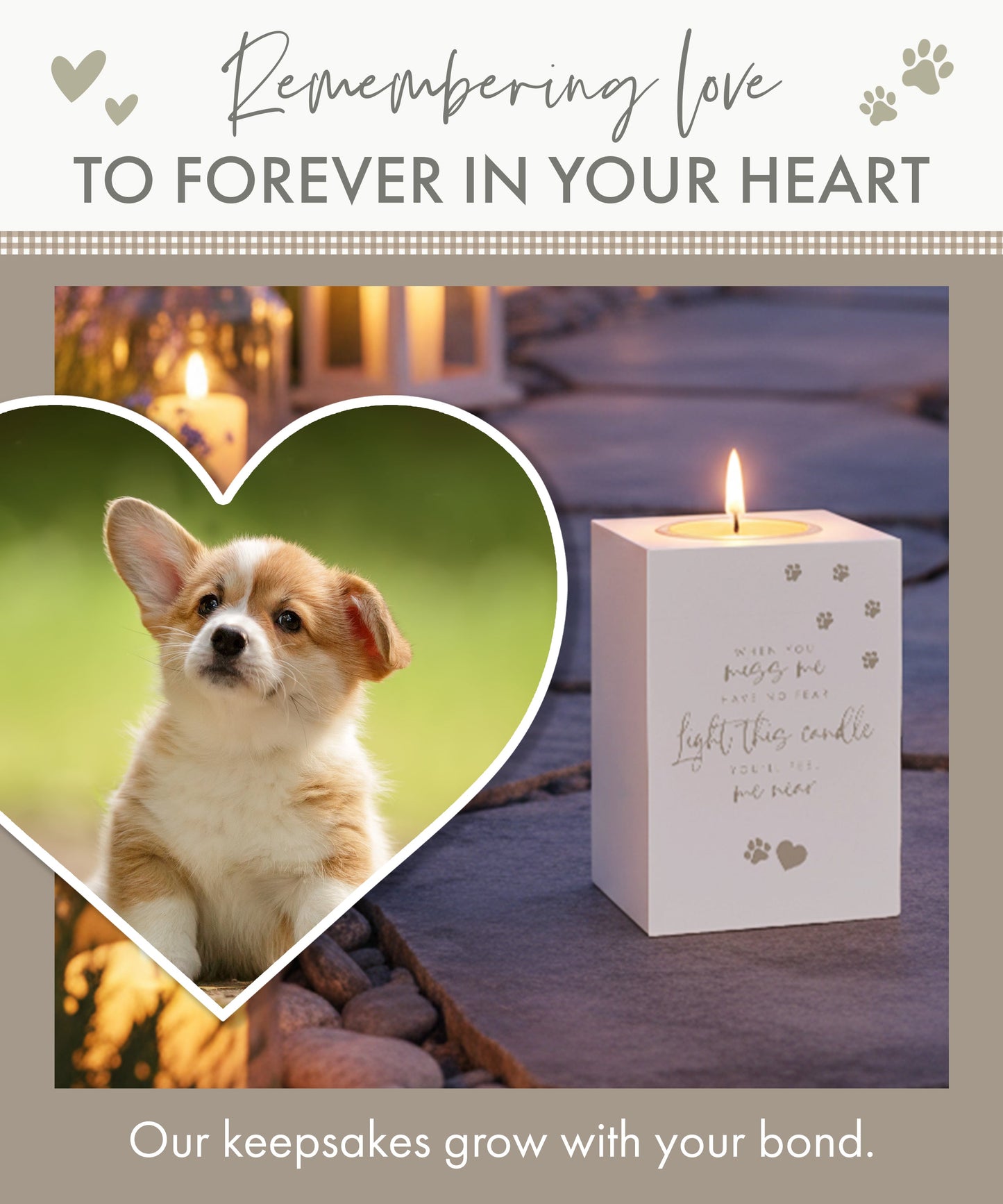 Pet Memorial Tea Light Holder - Oh So Precious
