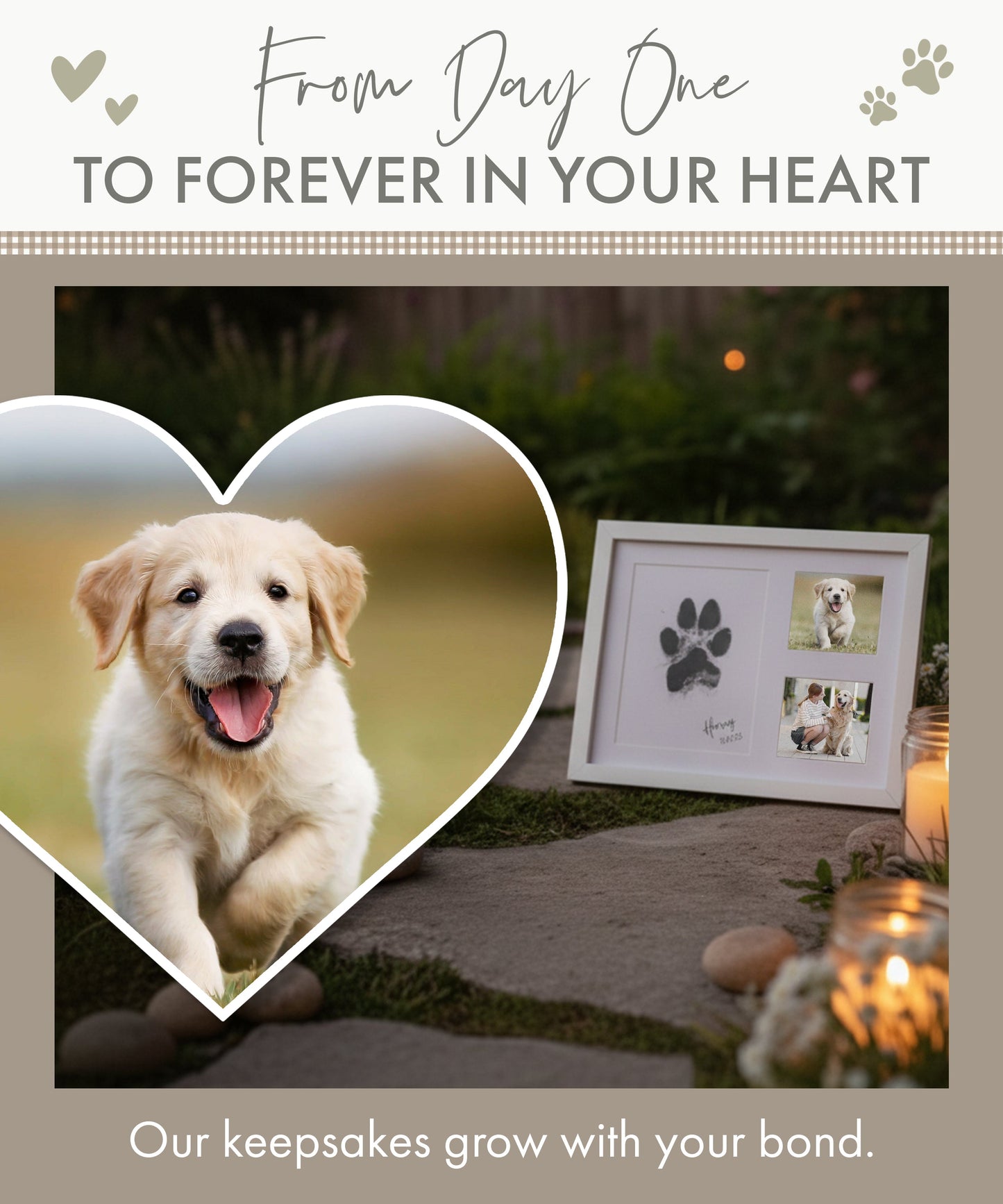 Paw Print Ink Keepsake Photo Frame Kit - Oh So Precious
