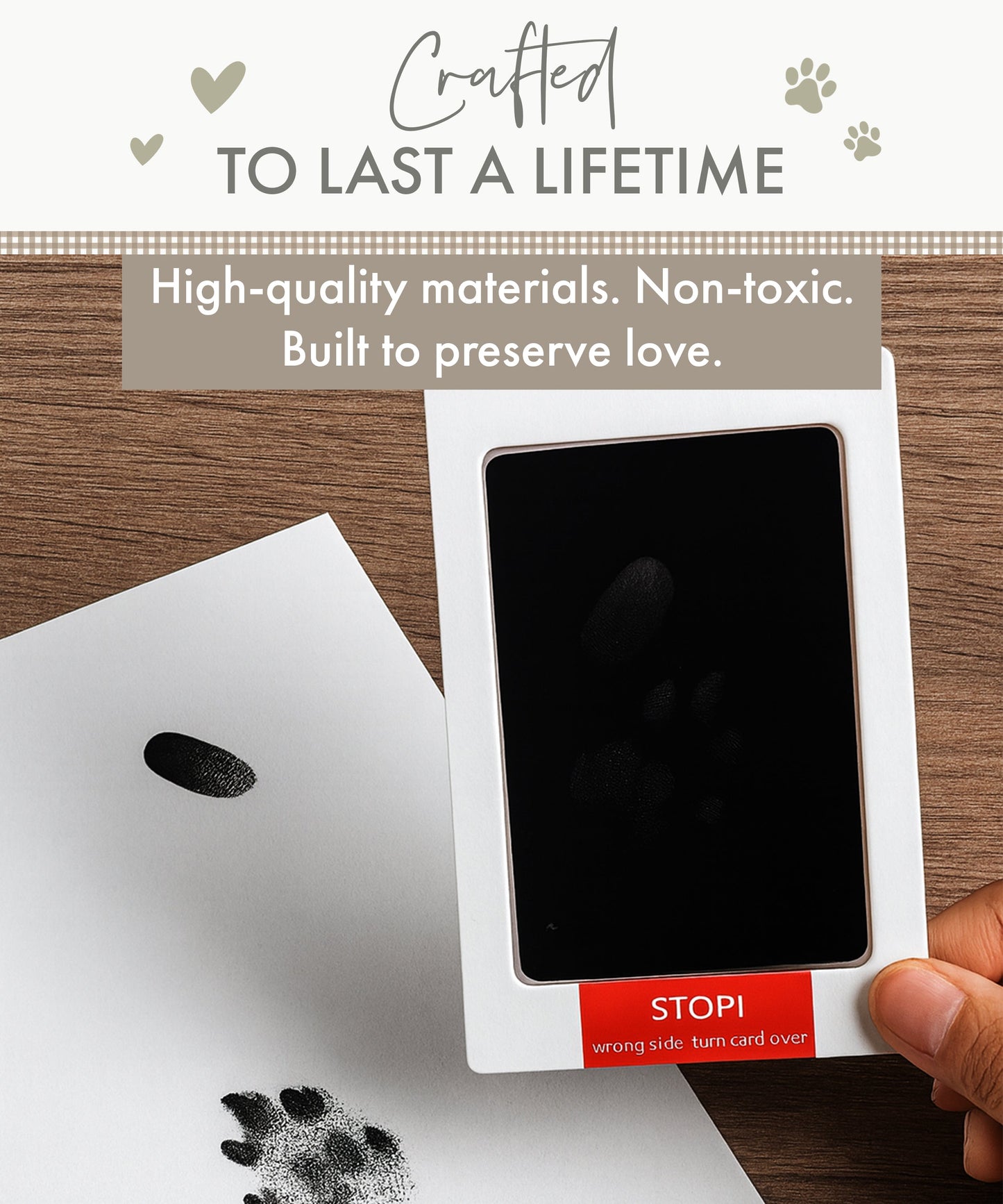 Pet Safe Non-toxic Paw Print Ink Pad Kit - Oh So Precious