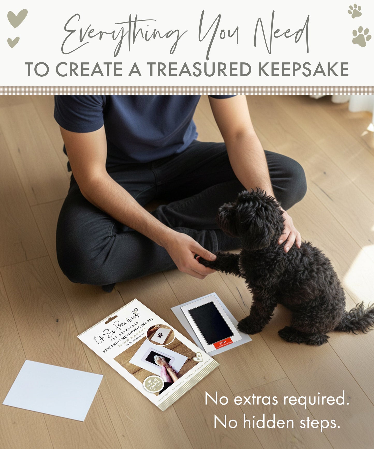 Pet Safe Non-toxic Paw Print Ink Pad Kit - Oh So Precious