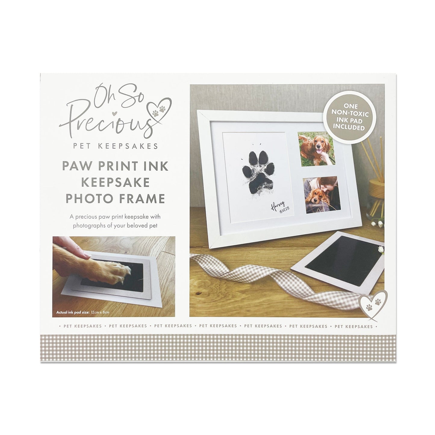 Paw Print Ink Keepsake Photo Frame Kit - Oh So Precious
