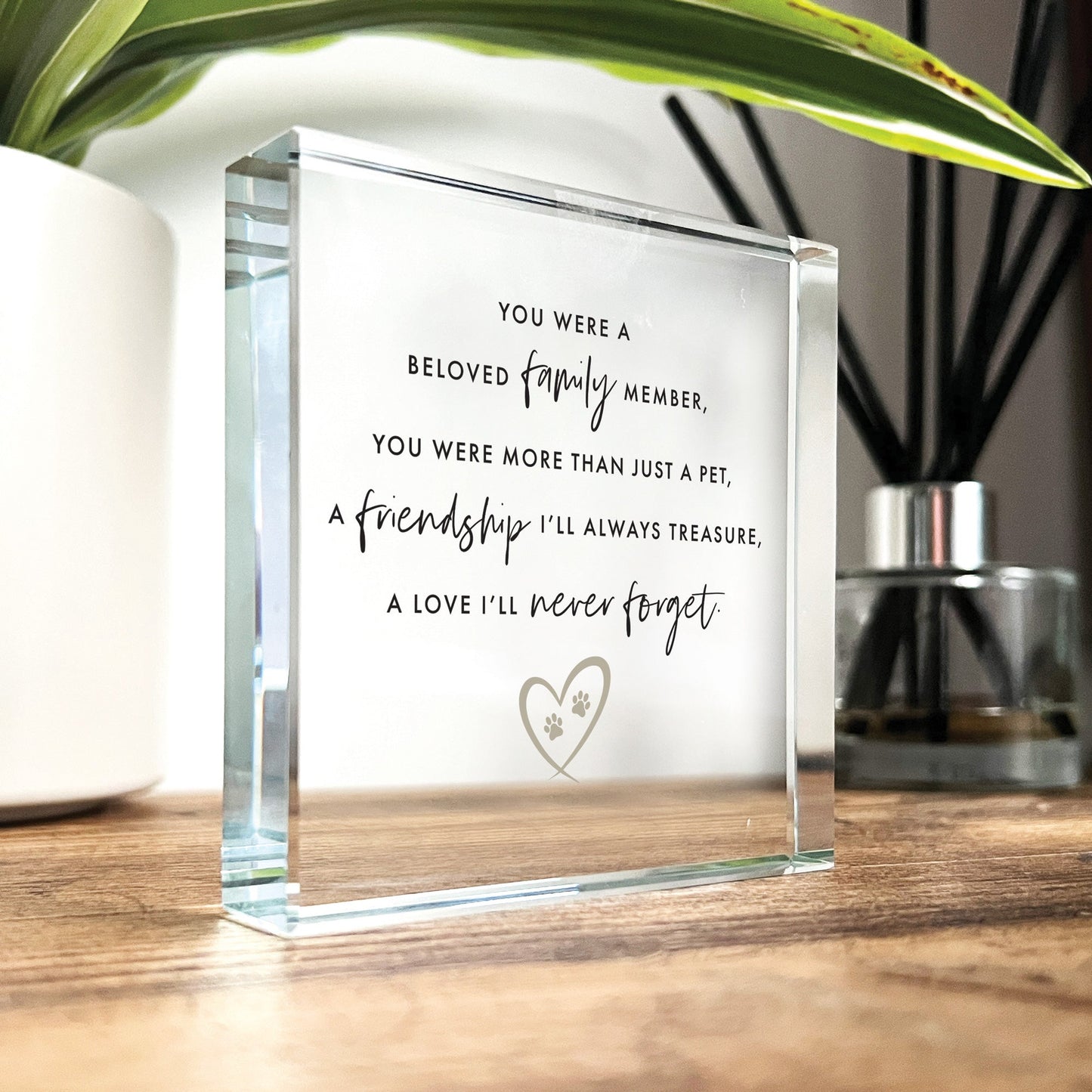 Pet Memorial Crystal Token - Oh So Precious