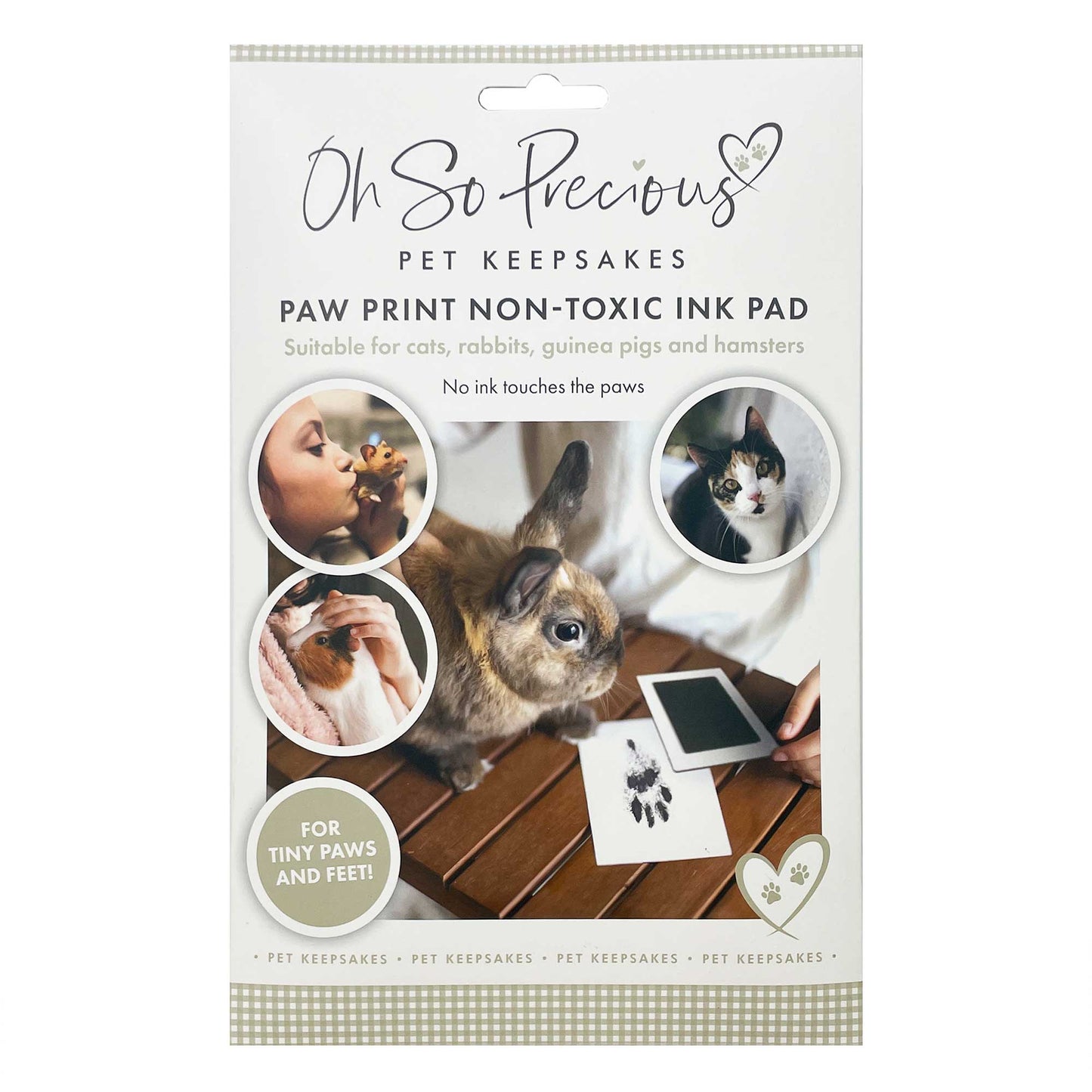 Paw Print Non-toxic Paw Print Ink Pad Kit For Small Mammals - Oh So Precious
