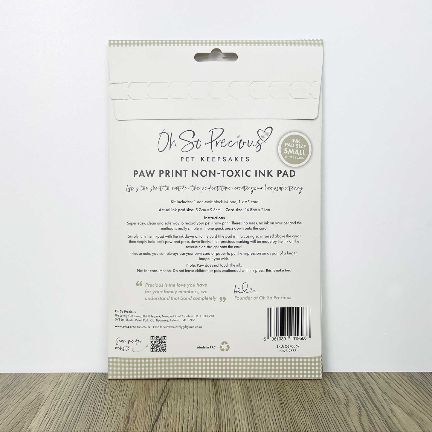 Paw Print Non-toxic Paw Print Ink Pad Kit For Small Mammals - Oh So Precious