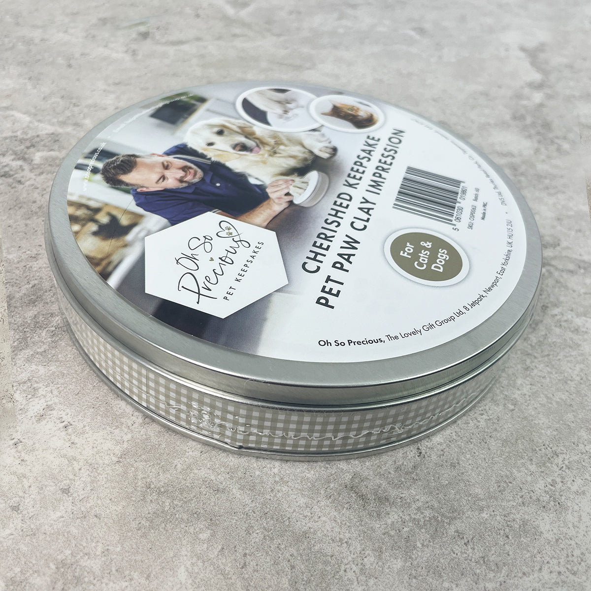 Pet Paw Print Clay Impression Tin - Oh So Precious