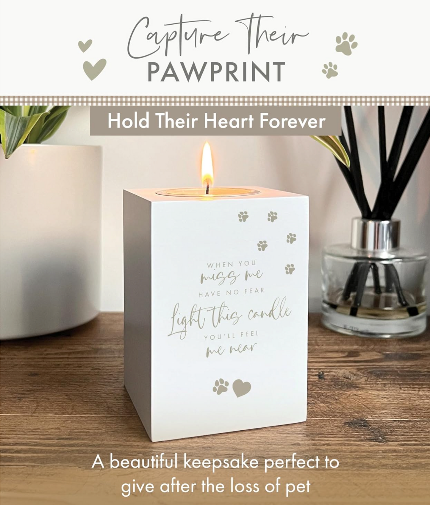 Pet Memorial Tea Light Holder - Oh So Precious