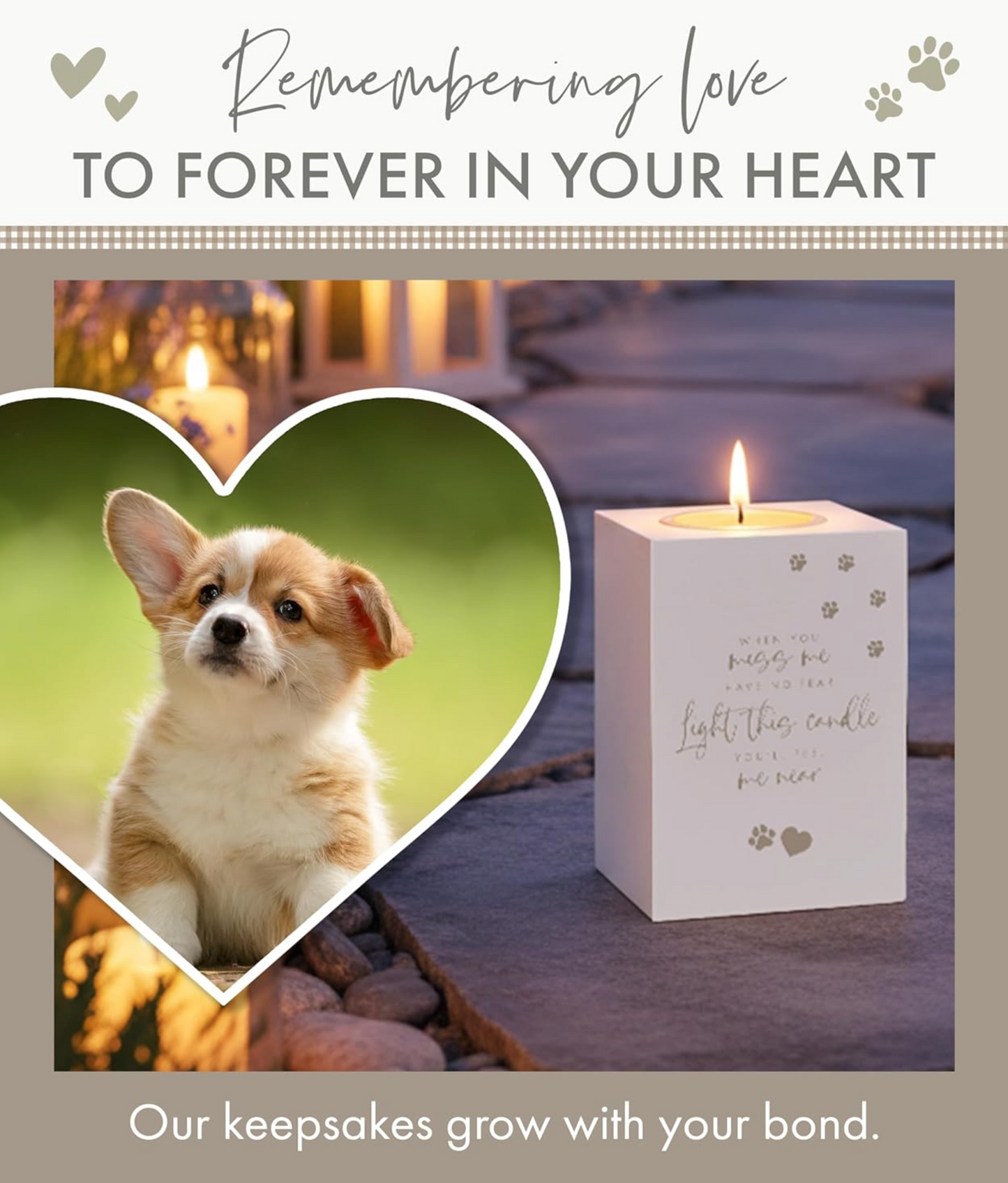 Pet Memorial Tea Light Holder - Oh So Precious