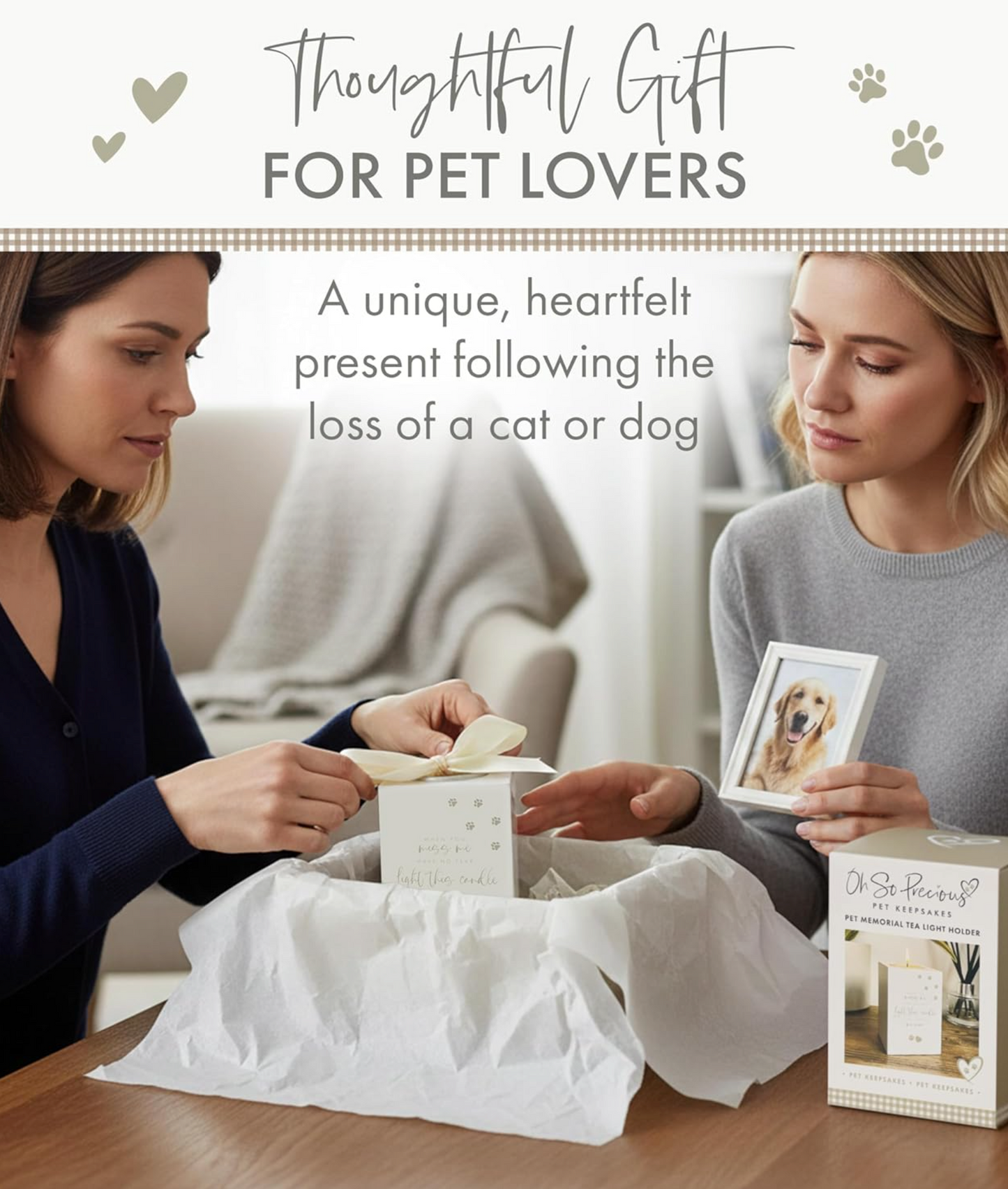 Pet Memorial Tea Light Holder - Oh So Precious