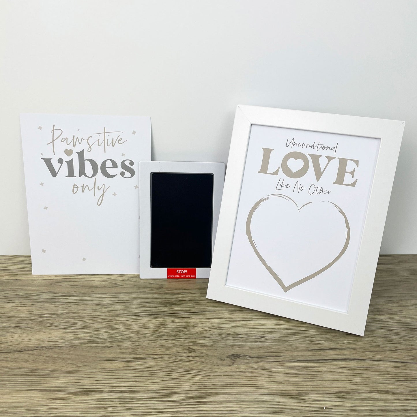 Paw Print Ink Picture Frame With 2 Designs + Ink Pad - Oh So Precious