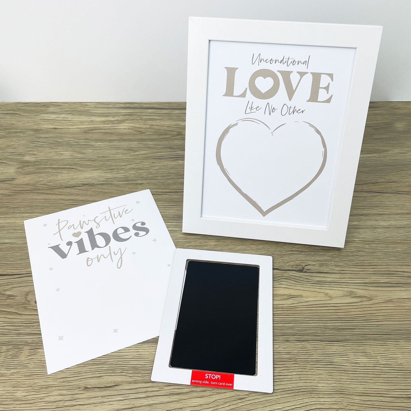 Paw Print Ink Picture Frame With 2 Designs + Ink Pad - Oh So Precious