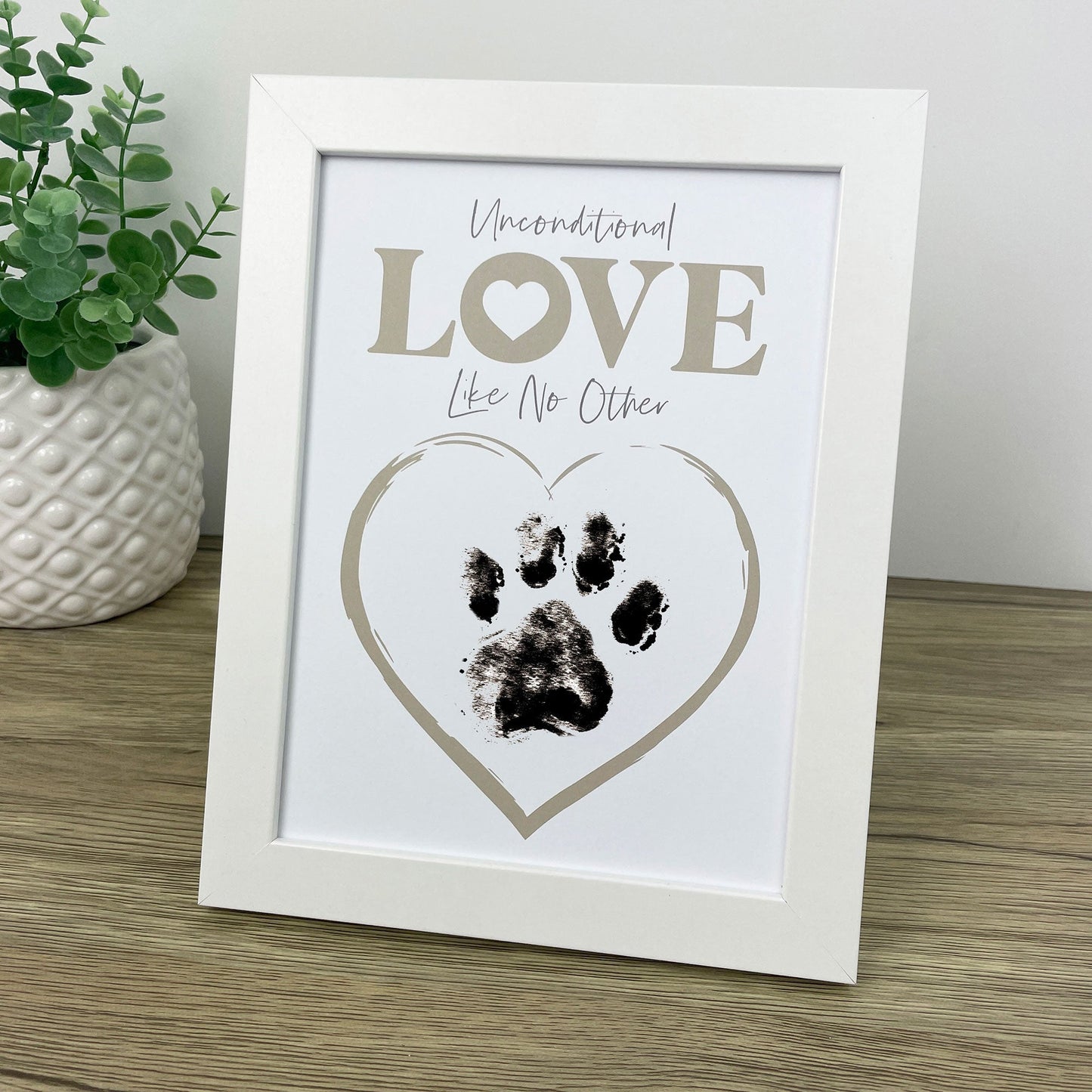 Paw Print Ink Picture Frame With 2 Designs + Ink Pad - Oh So Precious