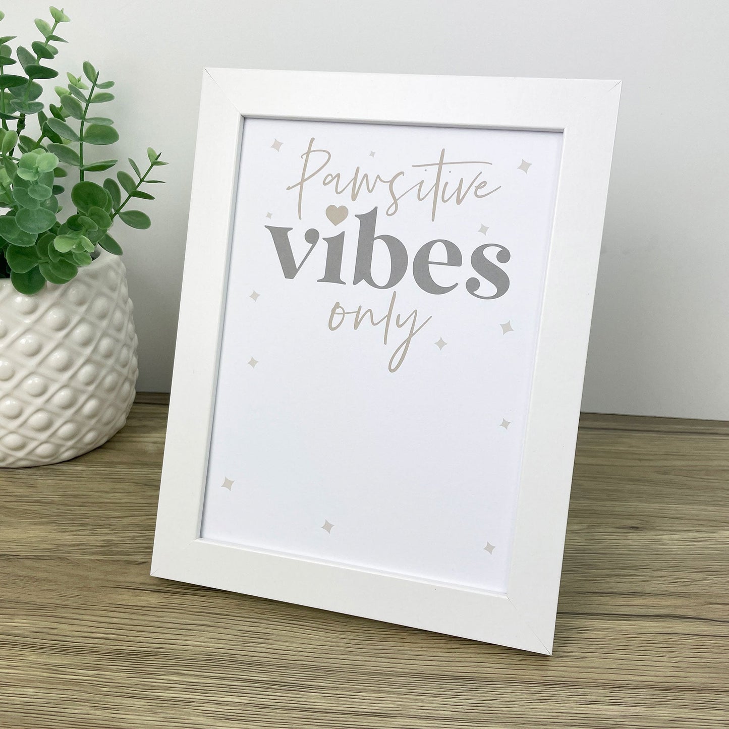 Paw Print Ink Picture Frame With 2 Designs + Ink Pad - Oh So Precious