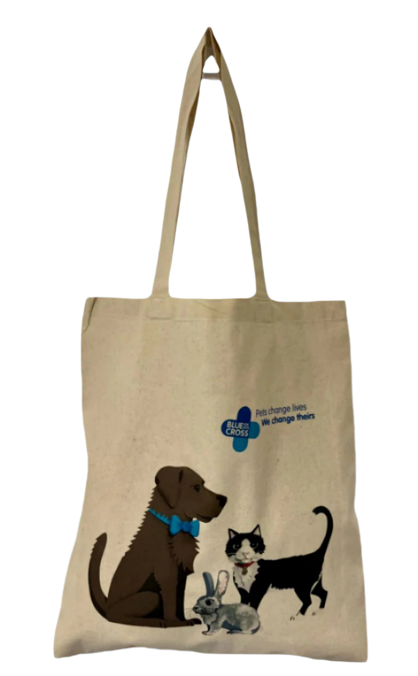 Blue Cross canvas tote bag