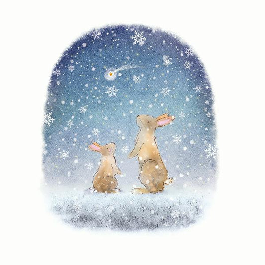 Hares on a Snowy Night